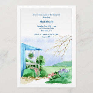 Invitation pour jardin de derrière