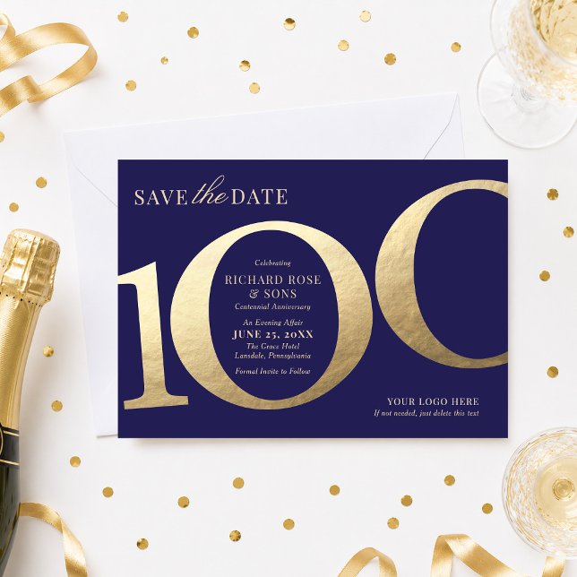 Invitation pour la 100e sauvegarde d'entreprise (Créateur téléchargé)