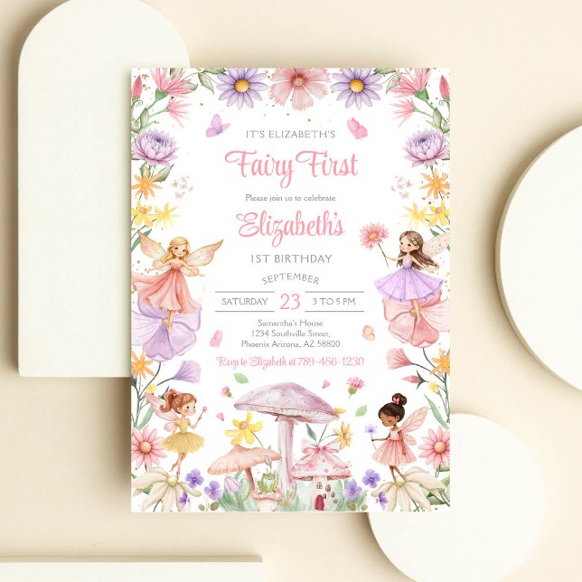 Invitation pour la 1ère fête d'anniversaire de Fée (Créateur téléchargé)