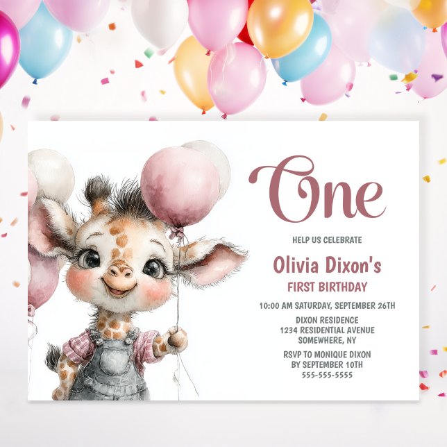 Invitation pour la 1ère fête d'anniversaire de la  (Créateur téléchargé)