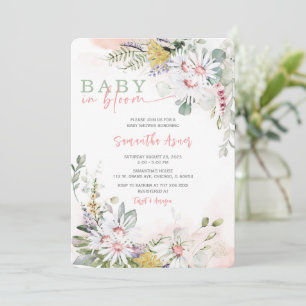 Invitation pour la baby shower de Bébé Fleur Sauva
