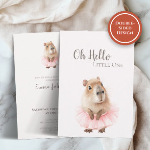 Invitation pour la Baby Shower de Capybara