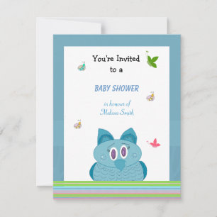 Invitation pour la baby shower de Hooty Owl