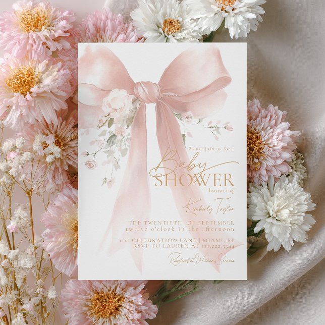 Invitation pour la Baby Shower de la petite fille  (Créateur téléchargé)