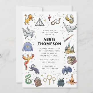 Invitation pour la Baby Shower de l'icône Harry Po
