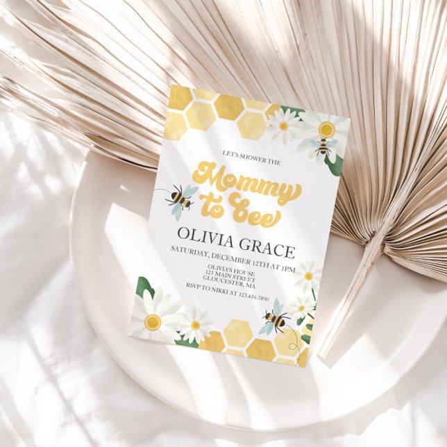 Invitation pour la Baby Shower de Maman Abeille (Créateur téléchargé)