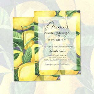 Invitation pour la Baby Shower de Maman au Citron