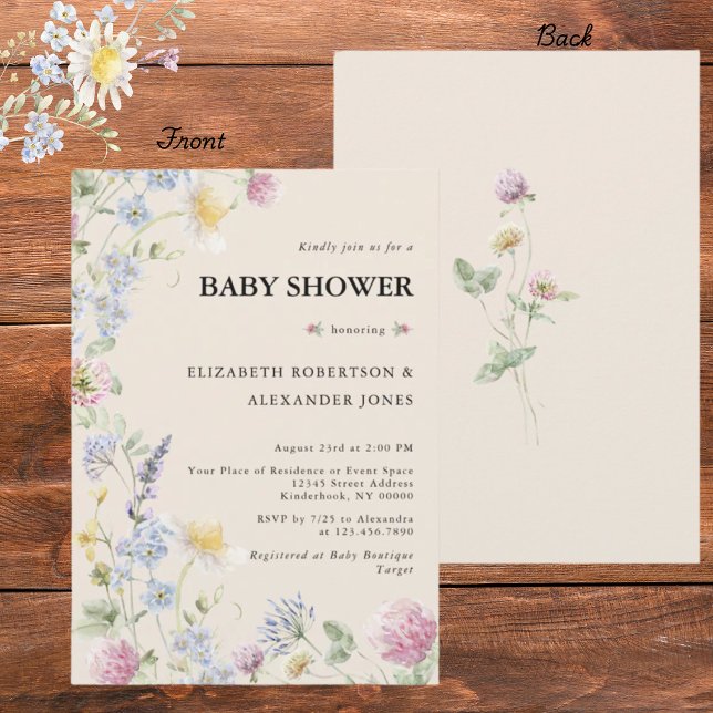 Invitation pour la Baby Shower des futurs parents  (Créateur téléchargé)
