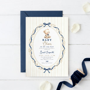 Invitation pour la baby shower garçon avec charme