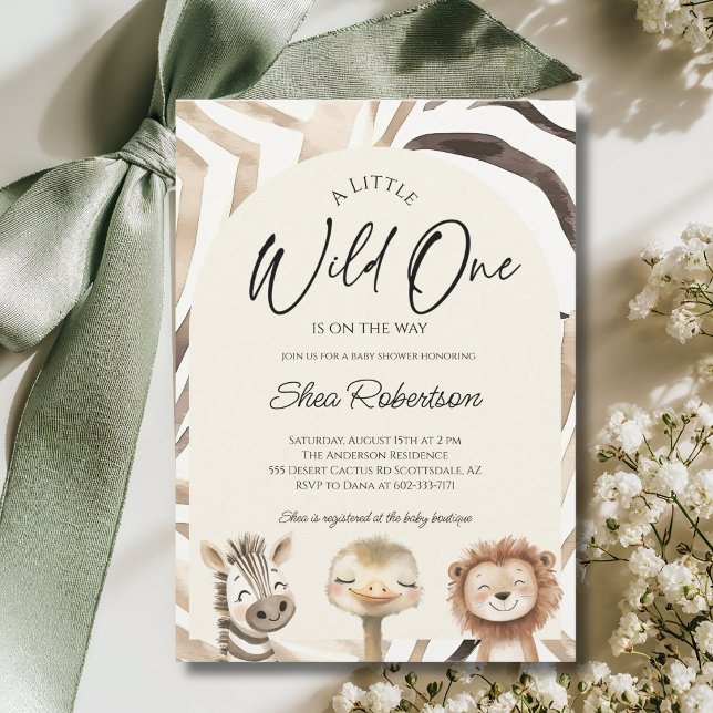 Invitation pour la Baby Shower Safari de ce Petit  (Créateur téléchargé)