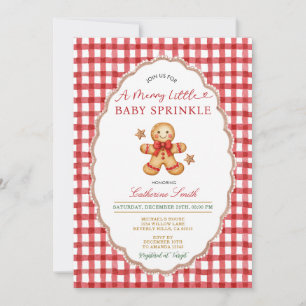 Invitation pour la Baby Sprinkle de Noël au pain d