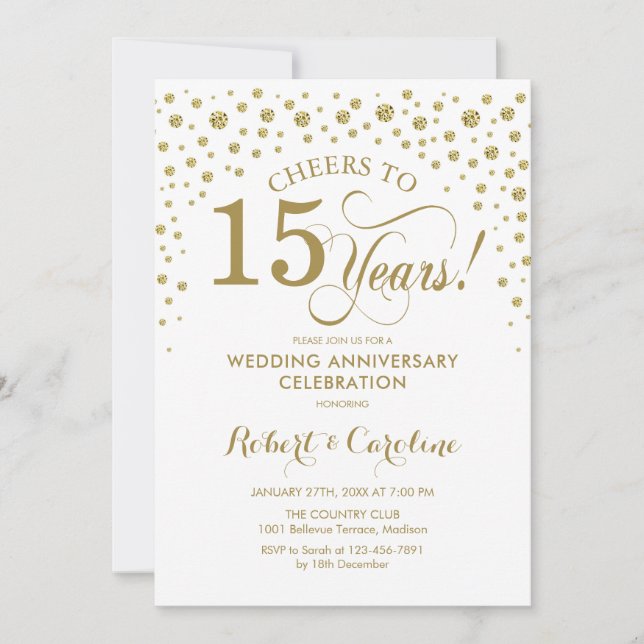 Invitation pour la célébration du 15e anniversaire (Devant)