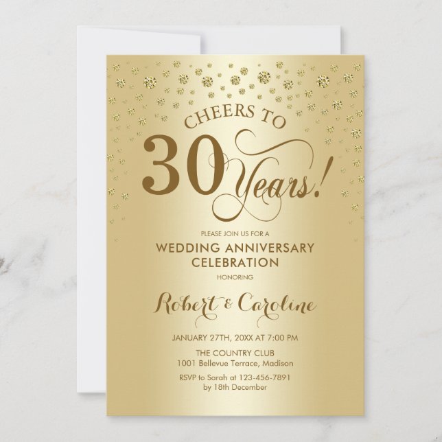 Invitation pour la célébration du 30e anniversaire (Devant)