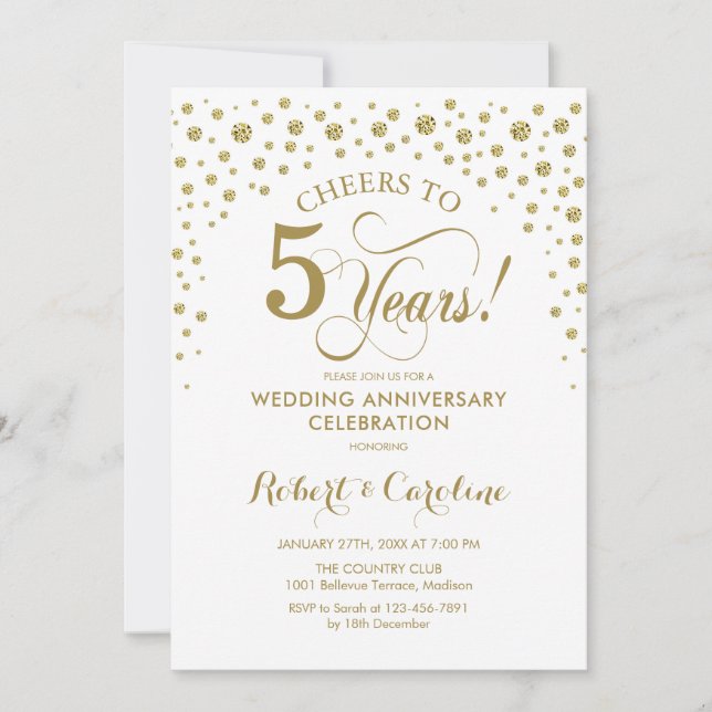 Invitation pour la célébration du 5ème anniversair (Devant)