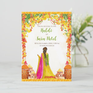 Invitation pour la cérémonie de Haldi de mariage &