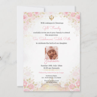 Invitation pour la cérémonie de Path de Sukhmani S
