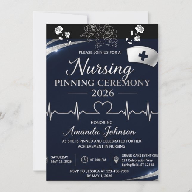 Invitation pour la cérémonie d'épinglage des infir (Devant)