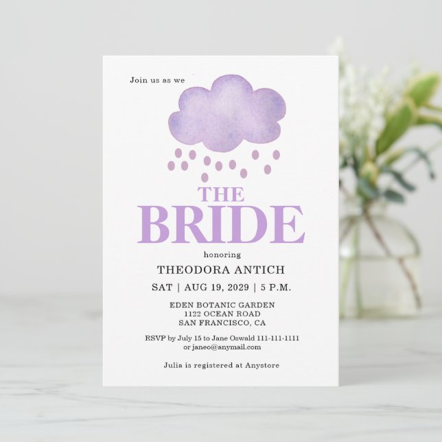 Invitation pour la douche de la mariée (Debout devant)