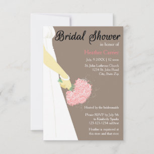 Invitation pour la douche de mariée - Robe vertica