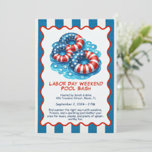 Invitation pour la fête au bord de la piscine de l