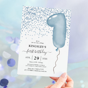Invitation pour la fête d'anniversaire de 1 an Blu