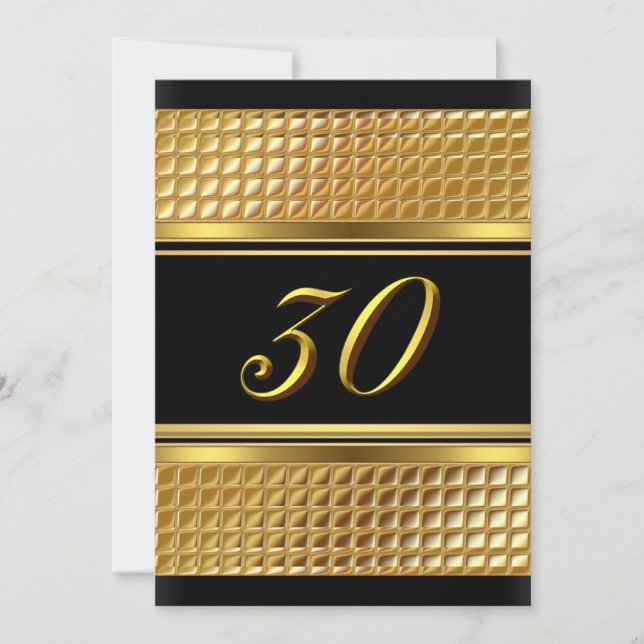Invitation pour la fête d'anniversaire de 30 ans O (Devant)