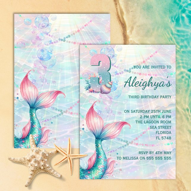 Invitation pour la fête d'anniversaire de 3 ans de (Créateur téléchargé)