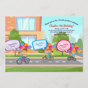 Invitation pour la fête d'anniversaire de la parad