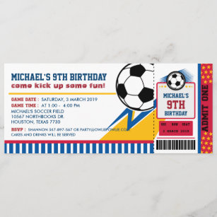 Invitations Faire Part Billet Football Zazzle Fr