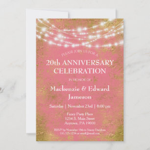 Invitation pour la fête d'anniversaire de mariage 