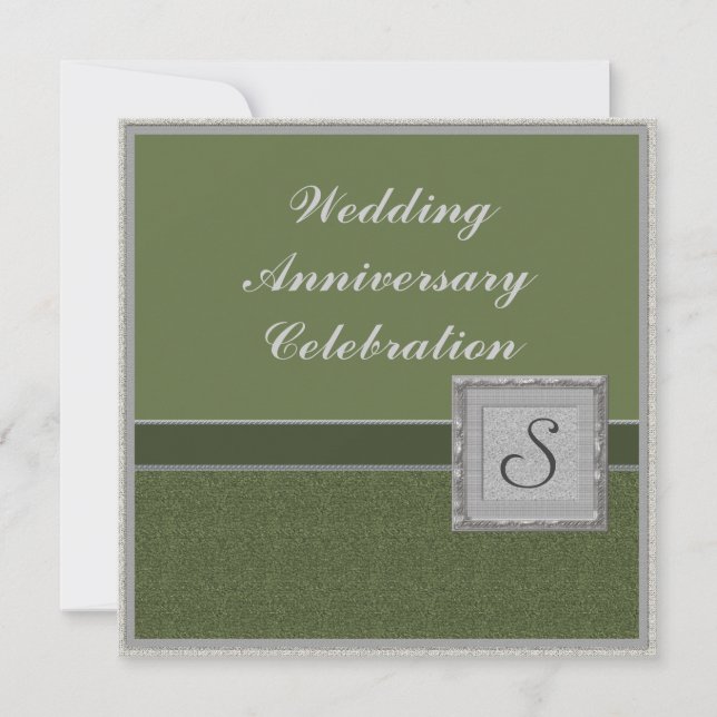 Invitation pour la fête d'anniversaire de monogram (Devant)