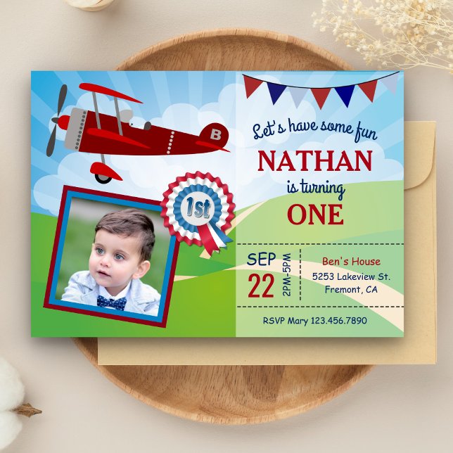 Invitation pour la fête d'anniversaire des 1 an av (Créateur téléchargé)