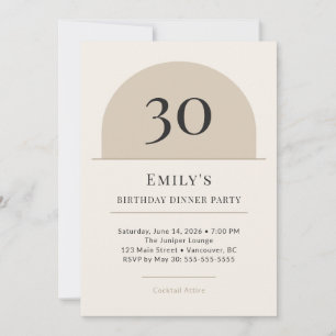 Invitation pour la fête d'anniversaire des 30 ans 