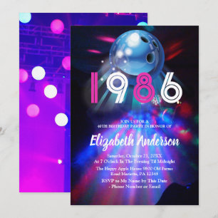 Invitation pour la fête d'anniversaire des 40 ans
