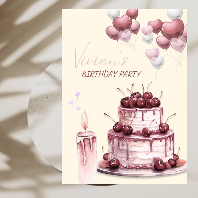 Invitation pour la fête d'anniversaire des dames a (Créateur téléchargé)