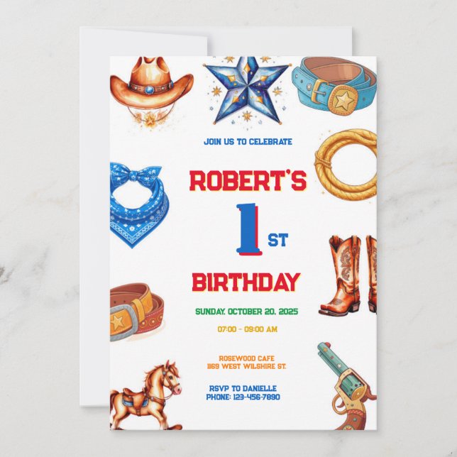 Invitation pour la fête d'anniversaire des enfants (Devant)
