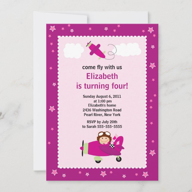 Invitation pour la fête d'anniversaire du petit av (Devant)