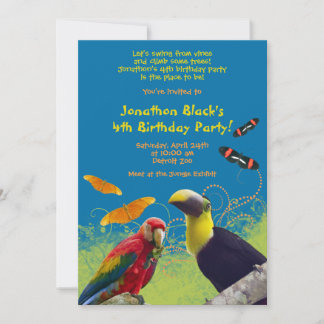 Invitation pour la fête d'anniversaire du zoo pour