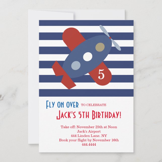 Invitation pour la fête d'anniversaire d'un petit  (Devant)