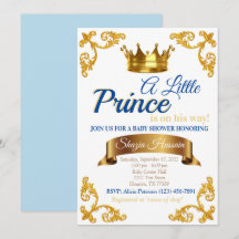 Invitation pour la fête de bébé du prince royal