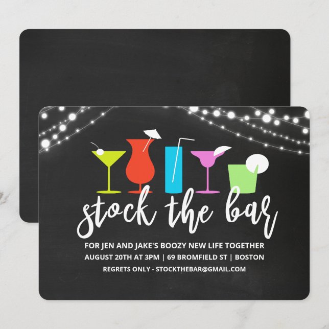 Invitation pour la fête de couples et mixte Stocke (Devant / Derrière)