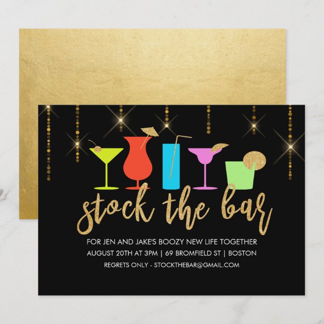 Invitation pour la fête de couples et mixte Stocke (Devant / Derrière)