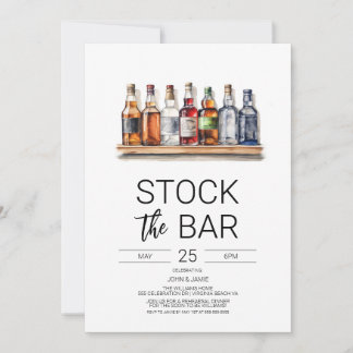 Invitation pour la fête de couples Stock The Bar