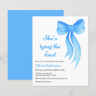 Invitation pour la fête de douche de mariée Blue B