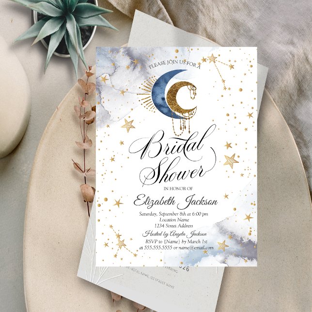 Invitation pour la fête de douche de mariée Cieux  (Créateur téléchargé)