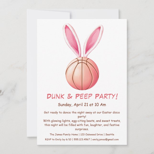 Invitation pour la fête de Dunk & Peep – Invitatio (Devant)