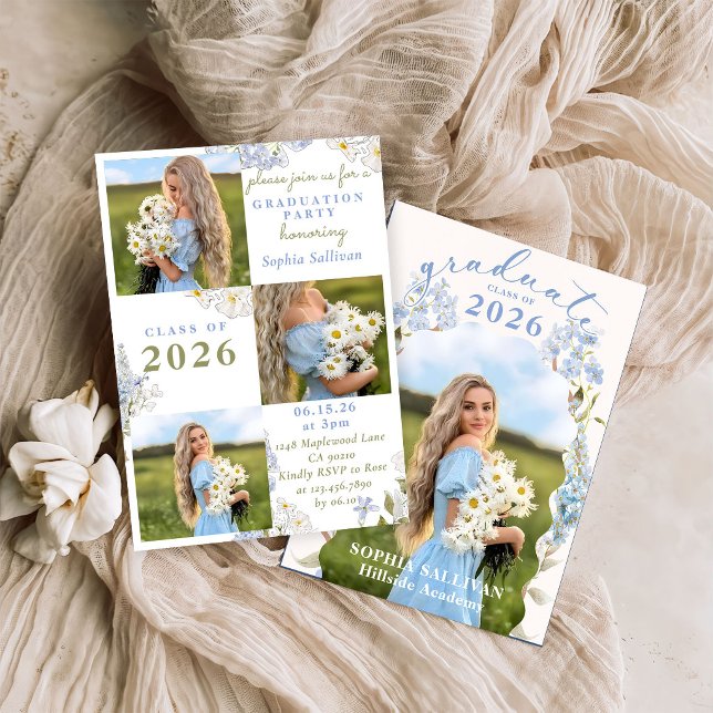 Invitation pour la fête de fin d'études Wildflower (Créateur téléchargé)