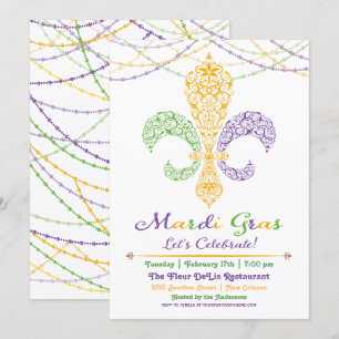 Invitation pour la fête de la Fleur DeLis de Mardi