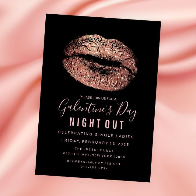 Invitation pour la fête de la Galentine avec des l (Créateur téléchargé)