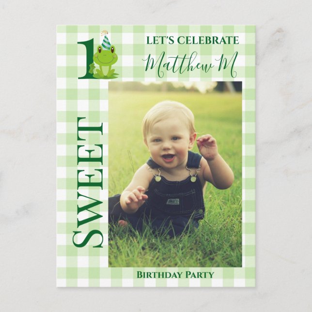 Invitation pour la fête de la grenouille pour le 1 (Devant)